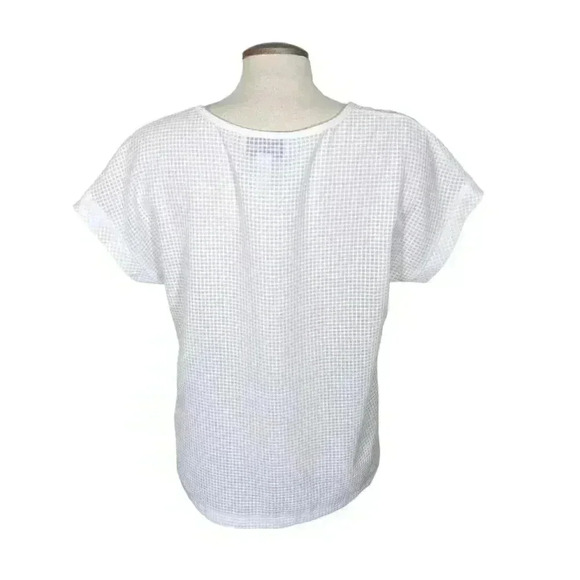 JOSEPH RIBKOFF Medium Textured Checkered Top Womens Size 10 Vanilla Style 241217 - Picture 6 of 10